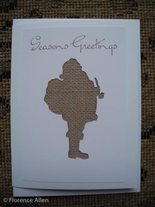 Burlap Santa Greeting Card Burlap Santa Greeting Card