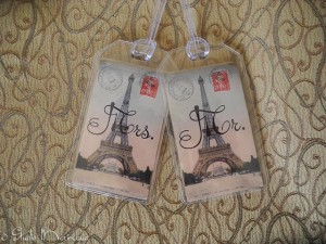 Mr & Mrs Luggage Tags, with a French twist!