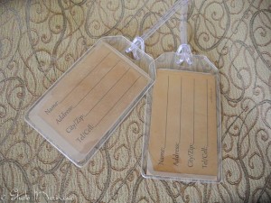 Luggage Tags Reverse Side