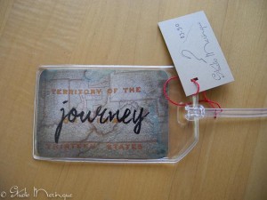 Journey Luggage Tag. Photo of an 1800's map hanging in the Albany Fire Department Museum!