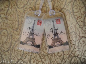 His and Her Luggage Tags. Make a nice Wedding Gift tie-on.